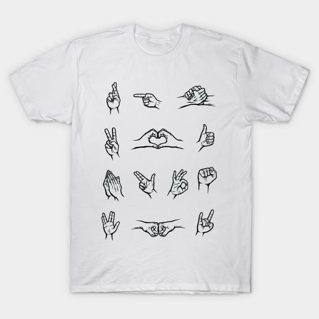 Hand Signals T-Shirt by zomboy